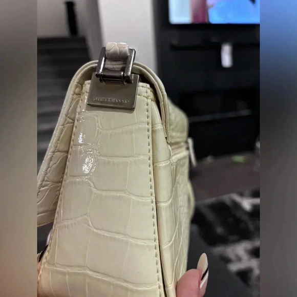 Vintage | Liz Claiborne | Croc Cream  Shoulder Bag - B - Picture 8 of 11